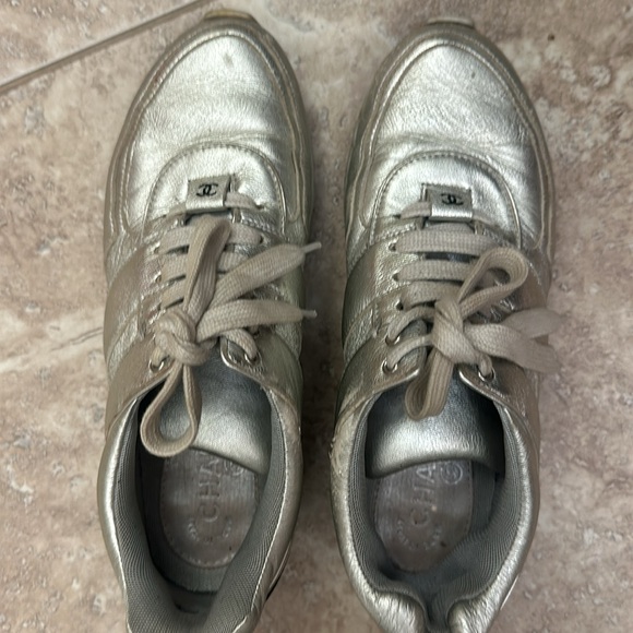 Silver Chanel sneakers - Picture 4 of 4